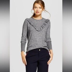 A new day gray ruffle sweater L